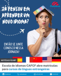 Escola de idiomas CAFCF abre matrículas para cursos de línguas estrangeiras