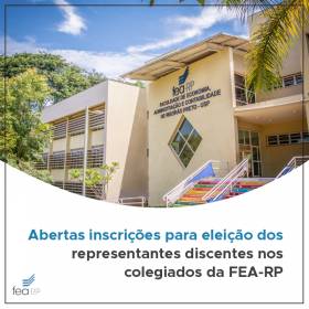 Abertas inscrições para eleição dos representantes discentes nos colegiados da FEA-RP